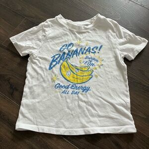 Old Navy White Tee with Banana Graphic